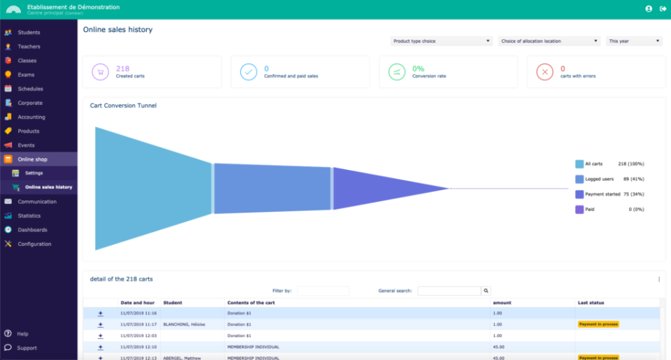 screenshot of AEC Academia